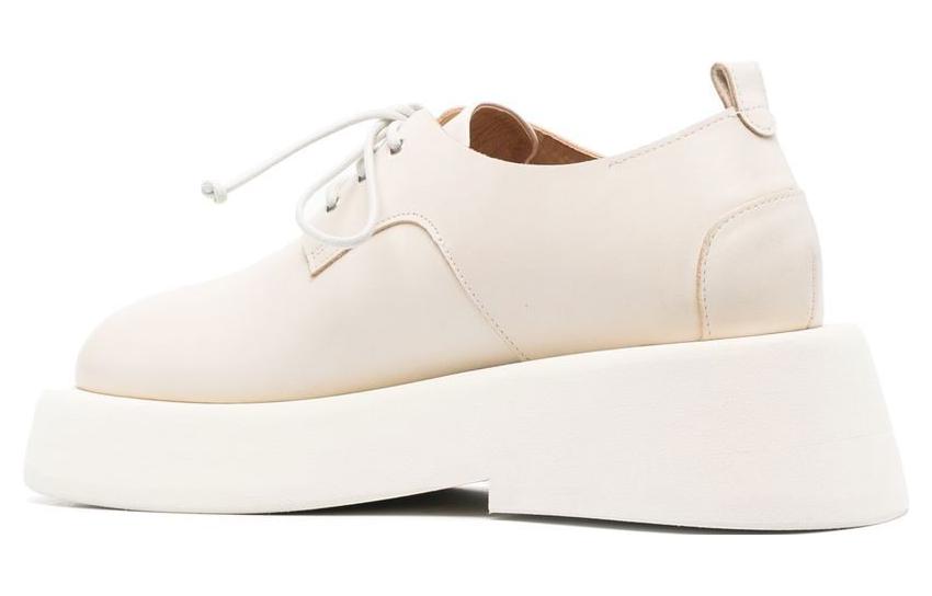 Order (W) Marsèll Zapatos de Cuero Beige con Punta Redonda y Cordones MWG550118180