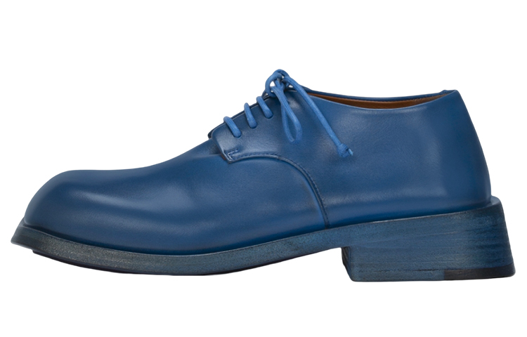 (Women) Marsèll Leather Round-Toe Lace-Up 'Dark Blue' MW7046118929