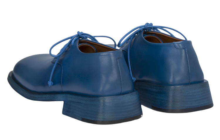 Shop Marsèll馬塞爾 皮革 圓頭系帶 休閒單鞋 女款 深藍色