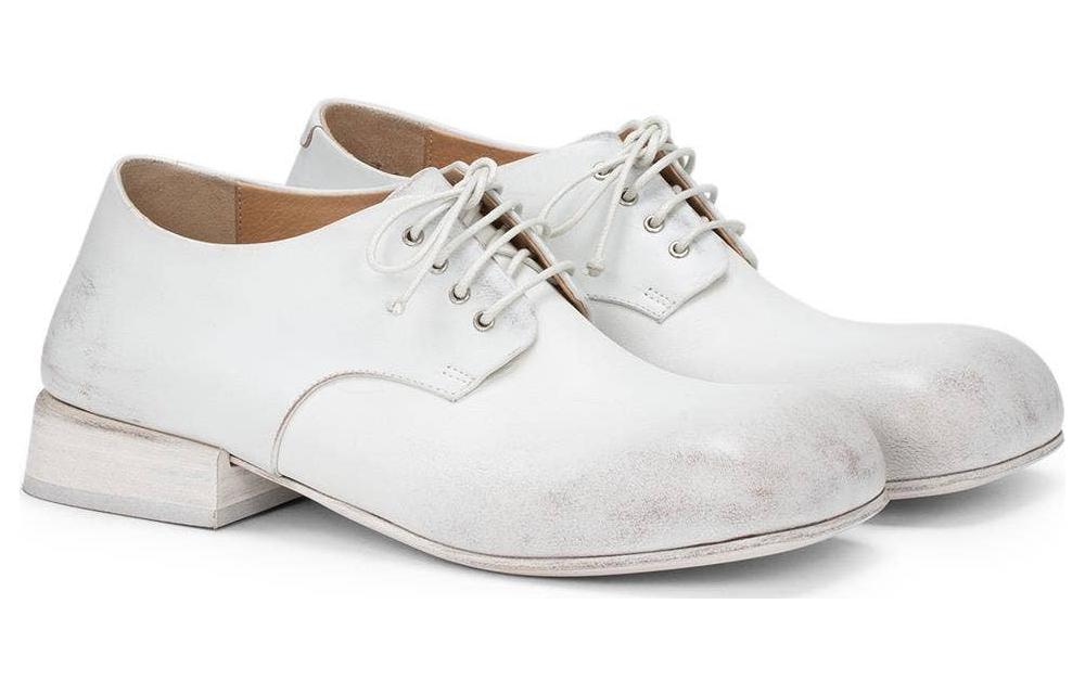 Order Marsèll 馬塞爾 皮革 圓頭綁帶 短靴 女款 白色