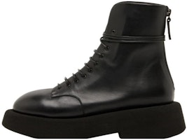 (Women) Marsèll Leather Round-Toe Platform Ankle Boot 'Black' MWG553196666 (Women) Marsèll Leather Round-Toe Platform Ankle Boot 'Black' MWG553196666