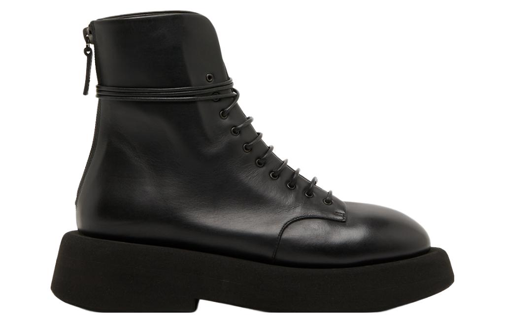 (W) Marsèll Leather Round-Toe Platform Ankle Boot 'Black' 圖 2