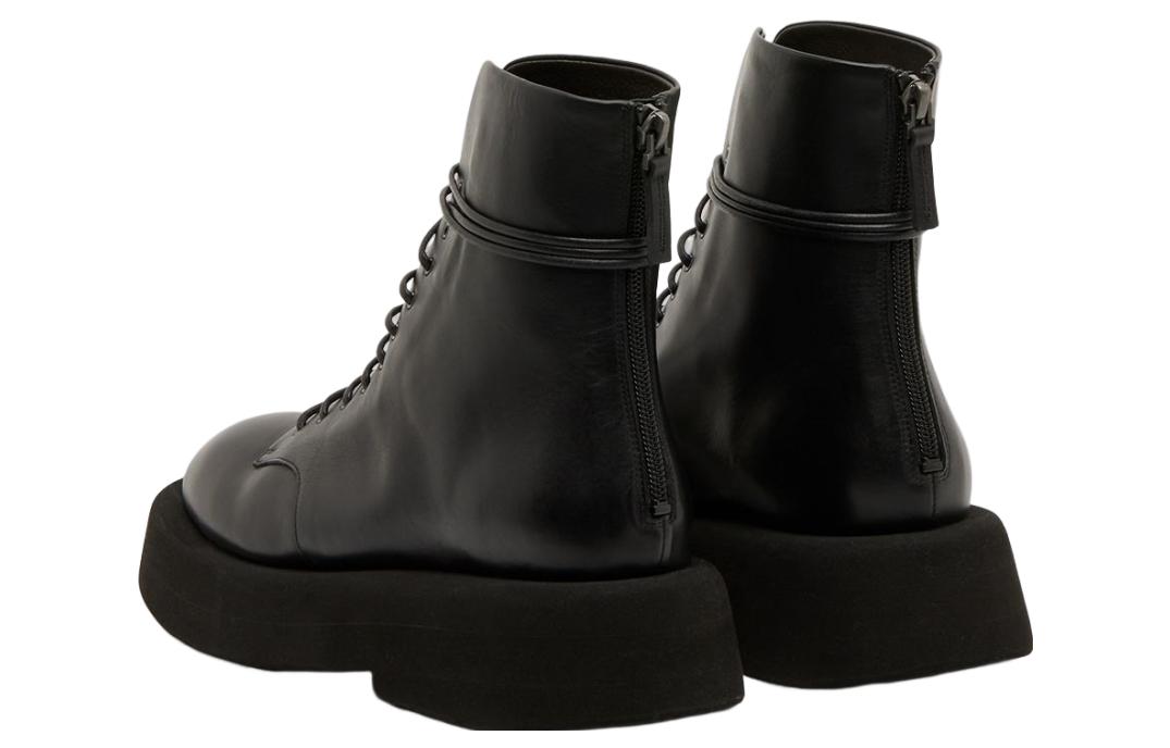 (W) Marsèll Leather Round-Toe Platform Ankle Boot 'Black' 圖 4