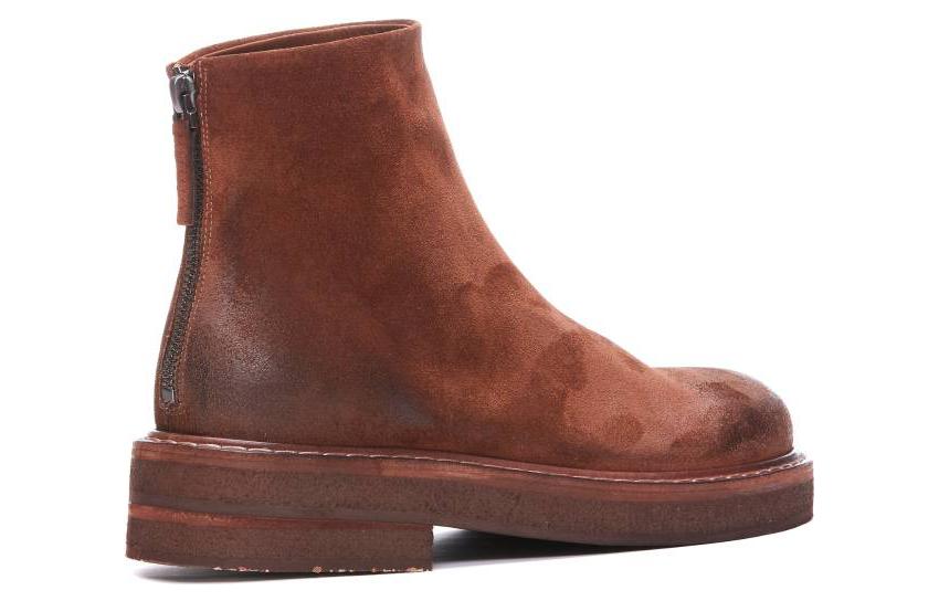 (W) Marsèll Leather Round-Toe Slip-On Boot 'Brown' 圖 2