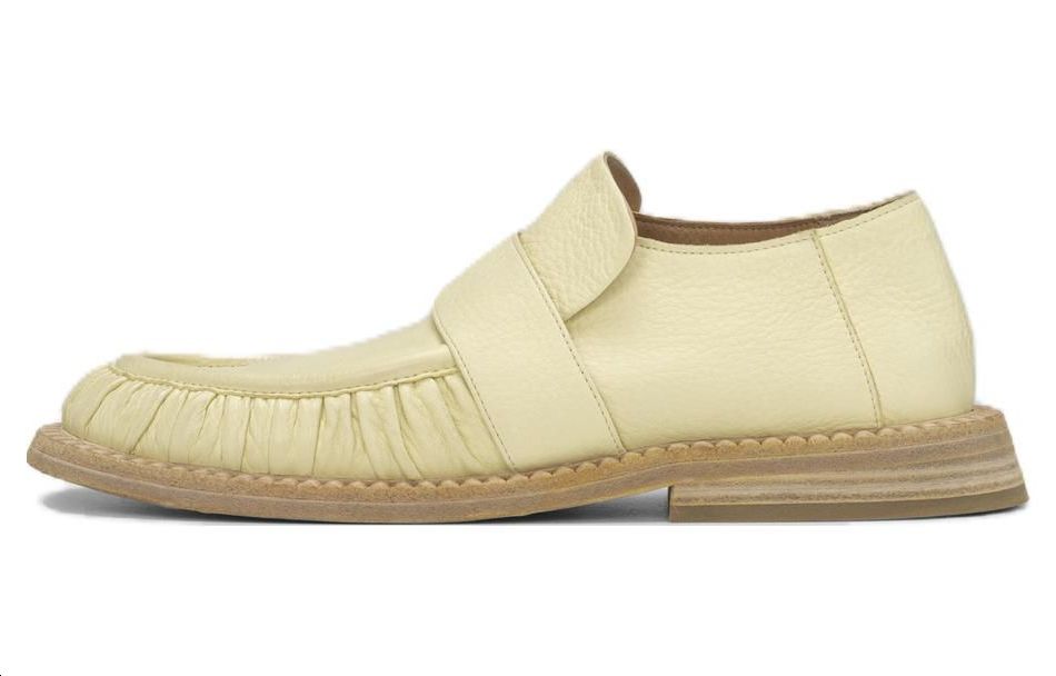 (W) Marsèll Leather Round-Toe Slip-On Loafer 'Beige'