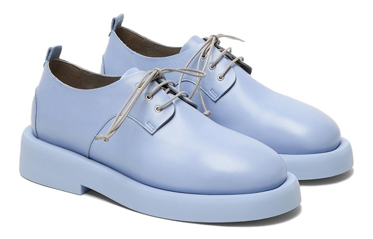 Lookbook (W) Marsèll Zapatos de Cuero con Cordones Punta Redonda 'Azul' MWG471193923