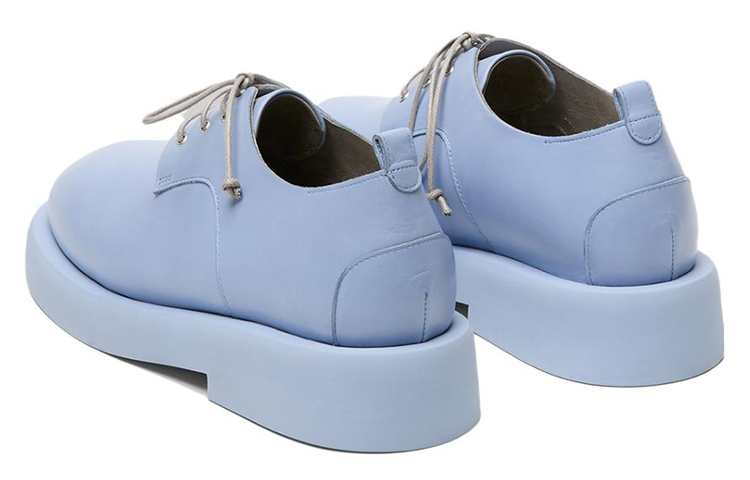 Shop (W) Marsèll Zapatos de Cuero con Cordones Punta Redonda 'Azul' MWG471193923