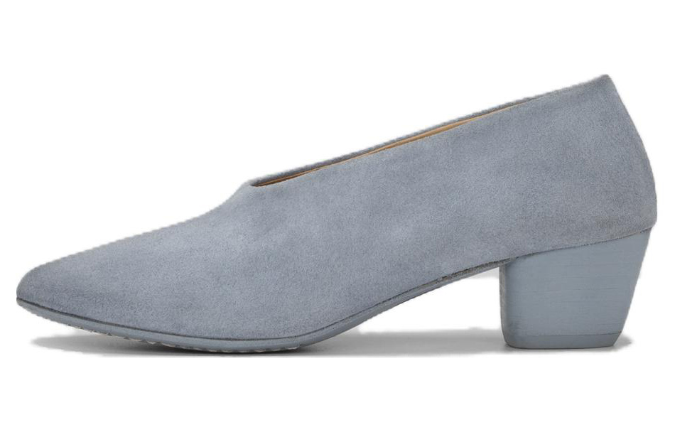 (Women) Marsèll Leather Round Toe Slip-On 'Blue Chunky Heel' MW4207141923