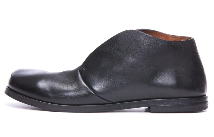 (Women) Marsèll Leather Round Toe Slip-On Ankle Boots 'Black' MW1731094666