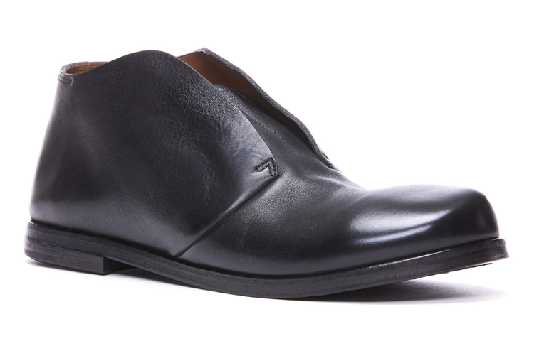 Order (W) But Ankle Kulit Marsèll Round Toe Slip-On 'Hitam' MW1731094666