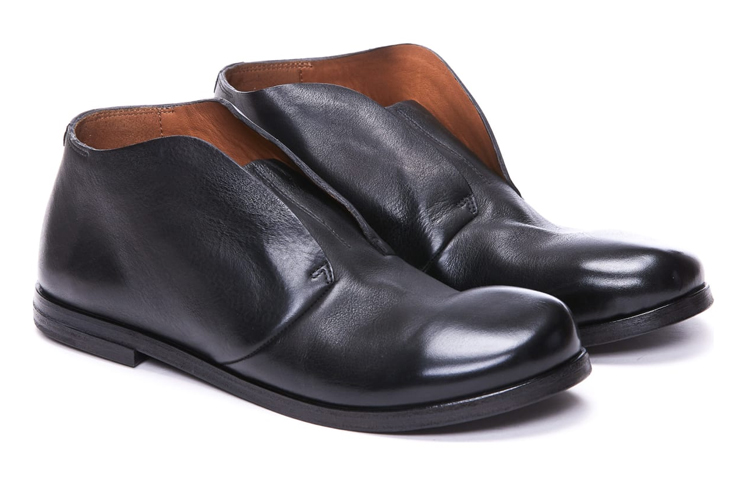 Lookbook (W) But Ankle Kulit Marsèll Round Toe Slip-On 'Hitam' MW1731094666