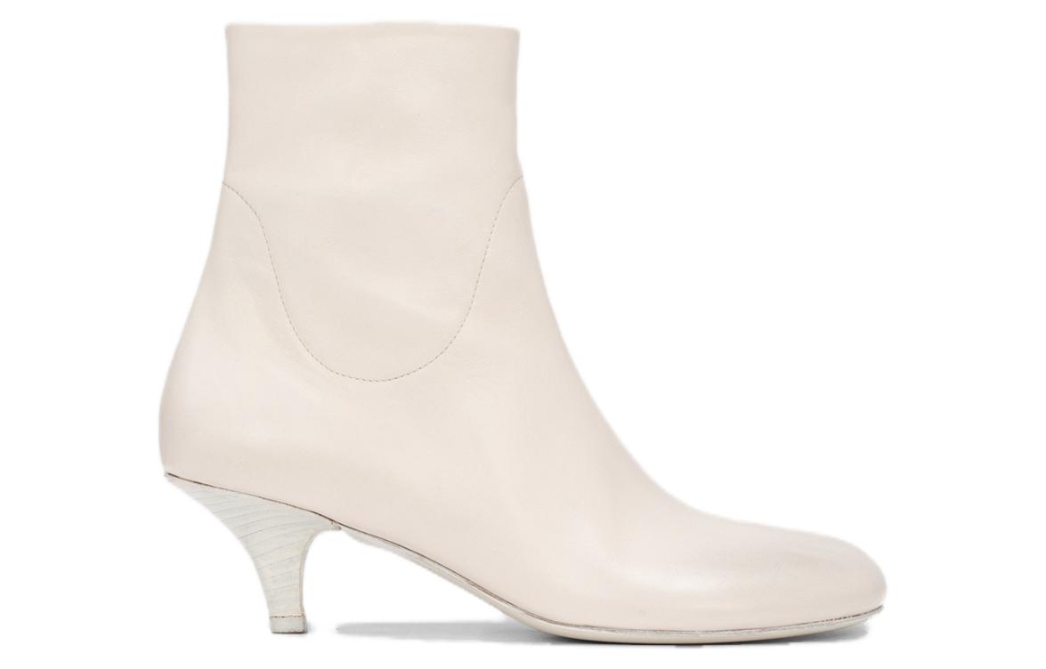 (W) Marsèll Leather Round Toe Zip Ankle Boot 'White' 圖 2