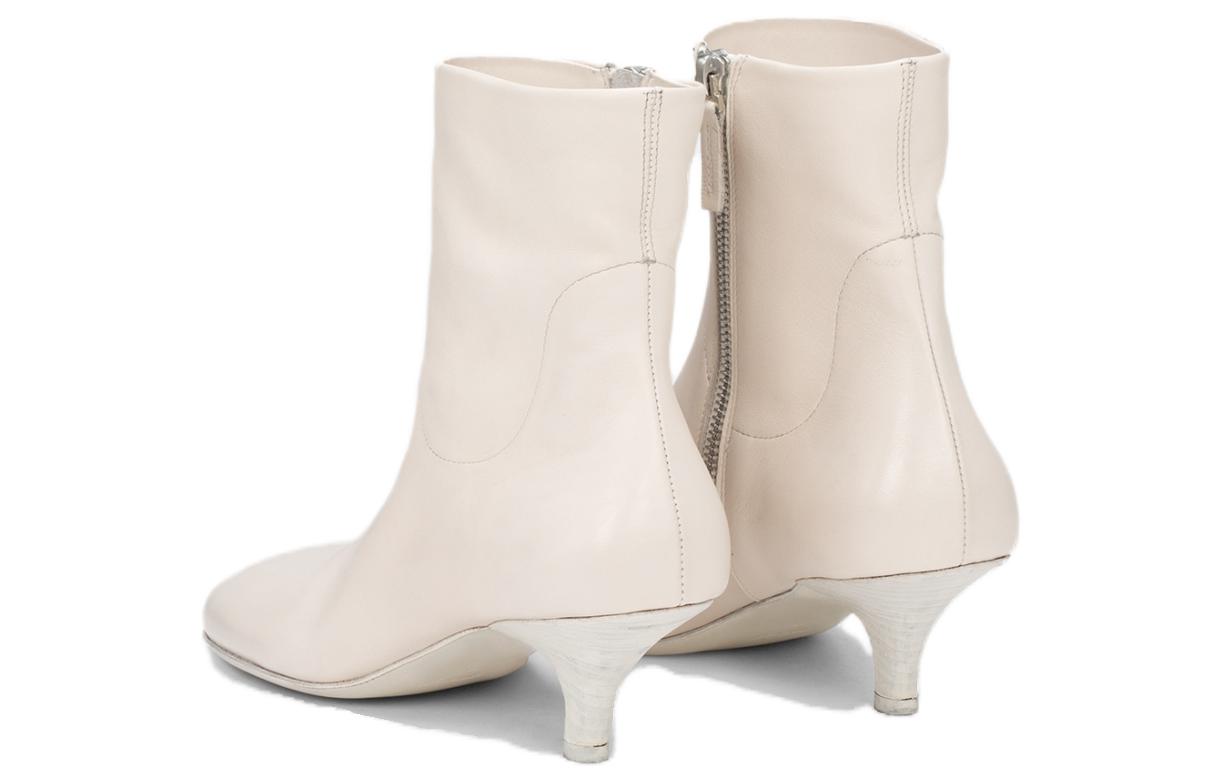 (W) Marsèll Leather Round Toe Zip Ankle Boot 'White' 圖 4
