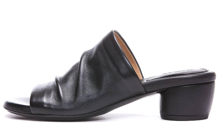 (W) Marsèll Leather Slide 'Black Casual'