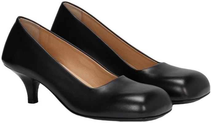 (W) Marsèll Slip-On Kulit Hujung Bulat 'Chunky Heel Hitam' MW8056193666 Order (W) Marsèll Slip-On Kulit Hujung Bulat 'Chunky Heel Hitam' MW8056193666