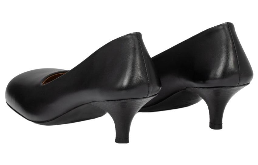 Lookbook (W) Marsèll Slip-On Kulit Hujung Bulat 'Chunky Heel Hitam' MW8056193666