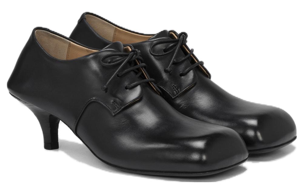 (W) Marsèll Leather Square-Toe Lace-Up High Heels 'Stiletto Black' 圖 2