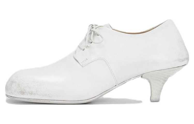 (Women) Marsèll Leather Square-Toe Lace-Up Stiletto 'White' MW8055177111