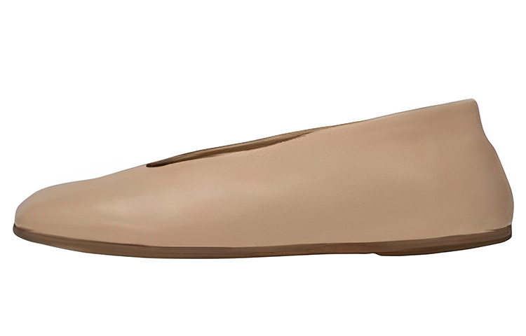 (Women) Marsèll Leather Square Toe Slip-On Flat 'Light Brown' MW5885193530