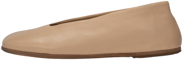 (Women) Marsèll Leather Square Toe Slip-On Flat 'Light Brown' MW5885097381 (Women) Marsèll Leather Square Toe Slip-On Flat 'Light Brown' MW5885097381