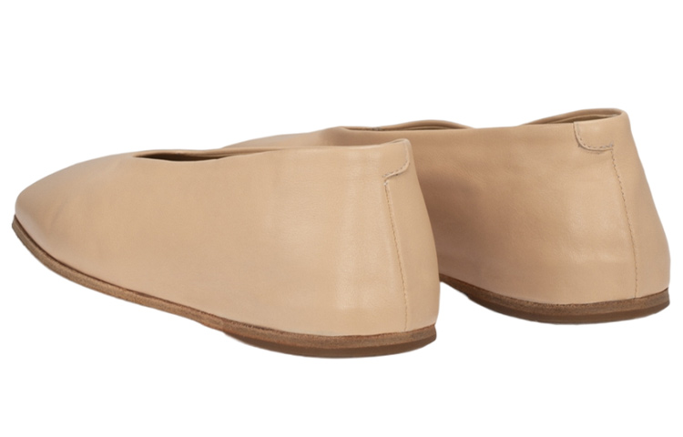 Shop (W) Marsèll Slip-On Kulit Ujung Kotak 'Light Brown Coklat Terang' MW5885097381