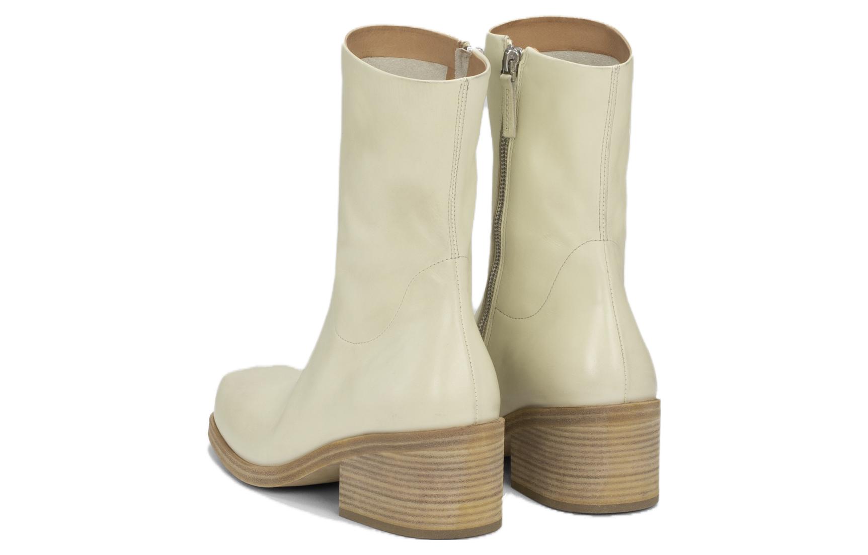 (W) Marsèll Leather Zip Ankle Boot 'Ivory' 圖 4