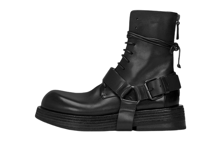 (W) Marsèll Musona 'Black Leather Ankle Boot'