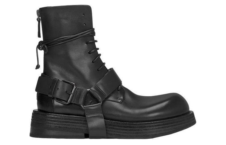 (W) Marsèll Musona 'Black Leather Lace-Up Ankle Boot' 圖 2