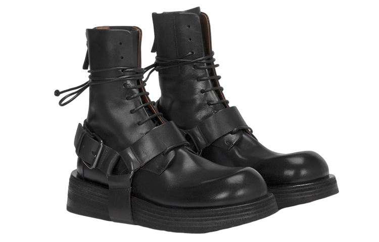 (W) Marsèll Musona 'Black Leather Lace-Up Ankle Boot' 圖 3