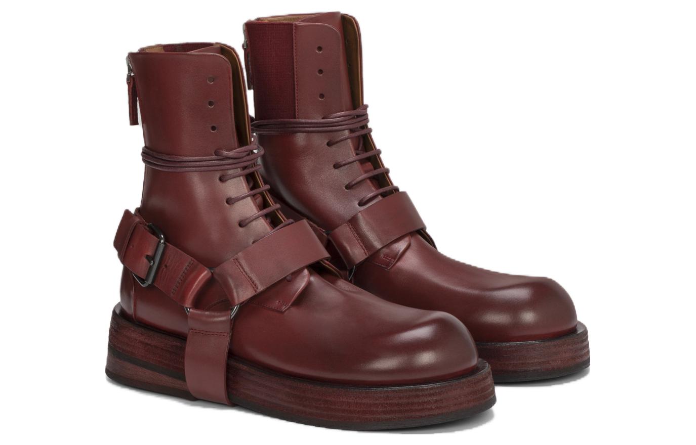 (W) Marsèll Musona 'Red Zippered Ankle Boot' 圖 3