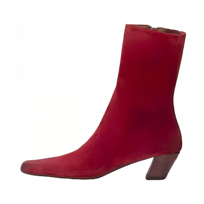 (W) Marsèll Pannelletto 'Fashion Chunky Heel Red Bootie'