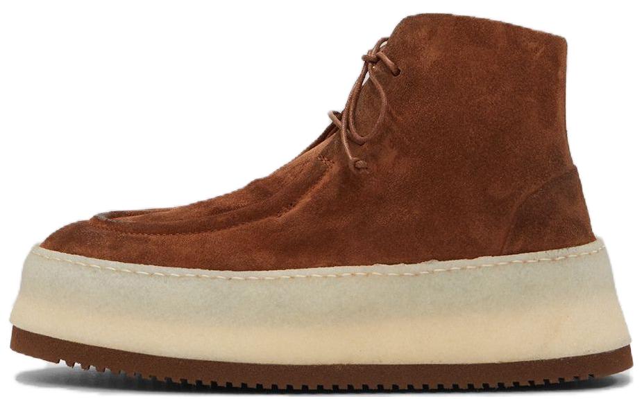 (Women) Marsèll Parapana 'Brown Leather Lace-Up Booties' MW7006141454H330