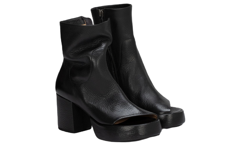 (W) Marsèll Plabo 'Black Leather High-Heeled Ankle Boot' 圖 2