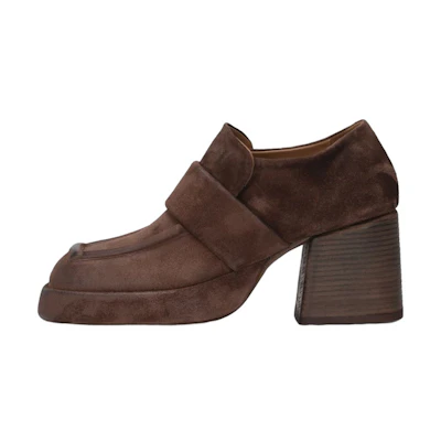 (W) Marsèll Plattino 'Brown Suede High Heel Mules'