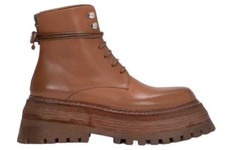 (W) Marsèll Quadrarmato 'Brown Lace-Up Ankle Boots' 圖 2