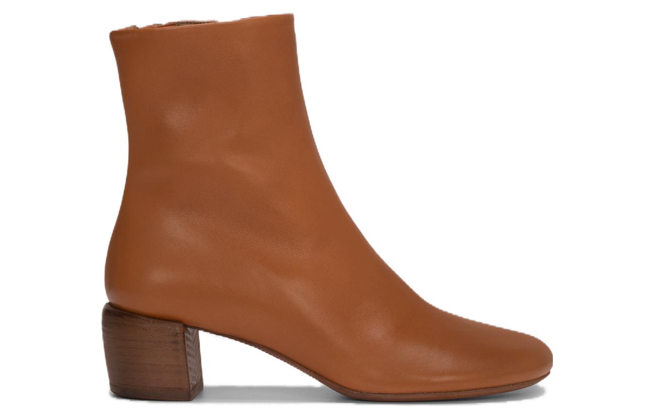 (W) Marsèll Round Toe Leather Zip Boots 'Brown' 圖 2