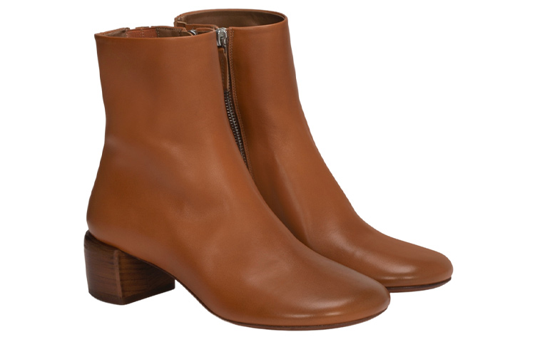 (W) Marsèll Round Toe Leather Zip Boots 'Brown' 圖 3