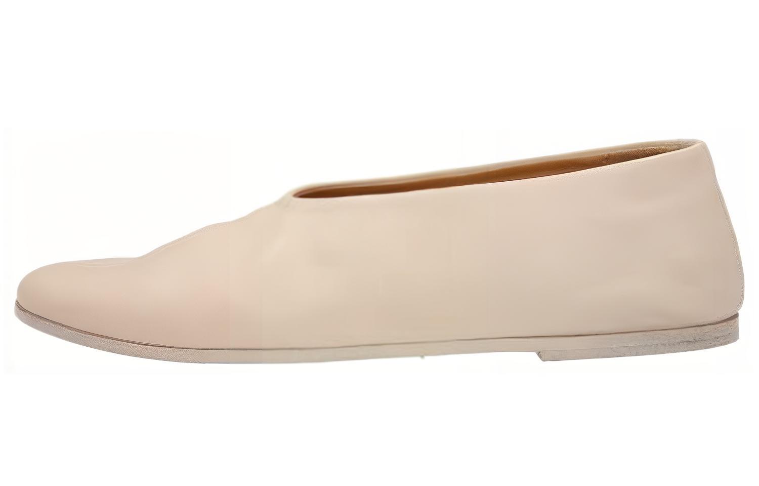 Buy Marsèll馬塞爾 皮革 低幫套腳 平底鞋 女款 白色