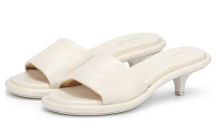 (W) Marsèll Spilla 'White Leather Round-Toe Slide' 圖 2
