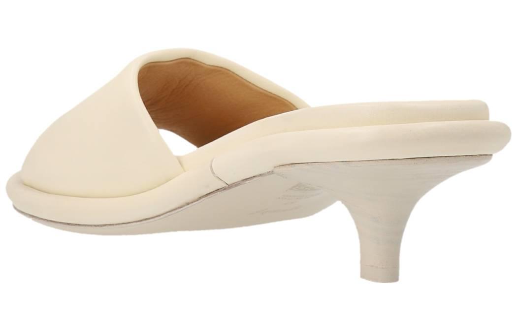(W) Marsèll Spilla 'White Leather Round-Toe Slide' 圖 3