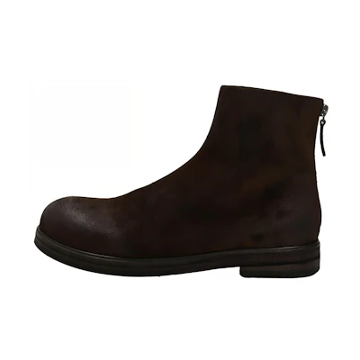 (W) Marsèll Suede Fashion Ankle Boot 'Dark Brown'