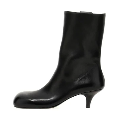 (W) Marsèll Tillo 'Black Square-Toe Ankle Boot'