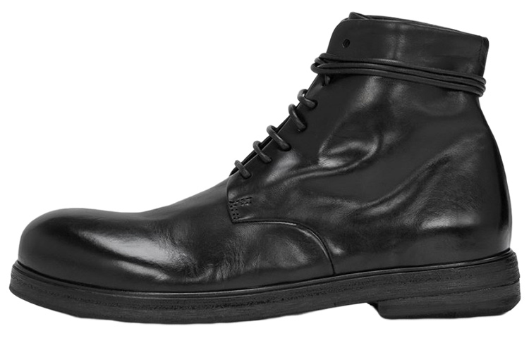 (W) Marsèll Zucca Zeppa 'Black Leather Lace-Up Ankle Boots'
