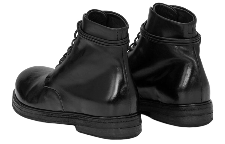 (W) Marsèll Zucca Zeppa 'Black Leather Lace-Up Ankle Boots' 圖 4