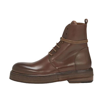 (W) Marsèll Zuccolona 'Brown Leather Lace-Up Ankle Boot'