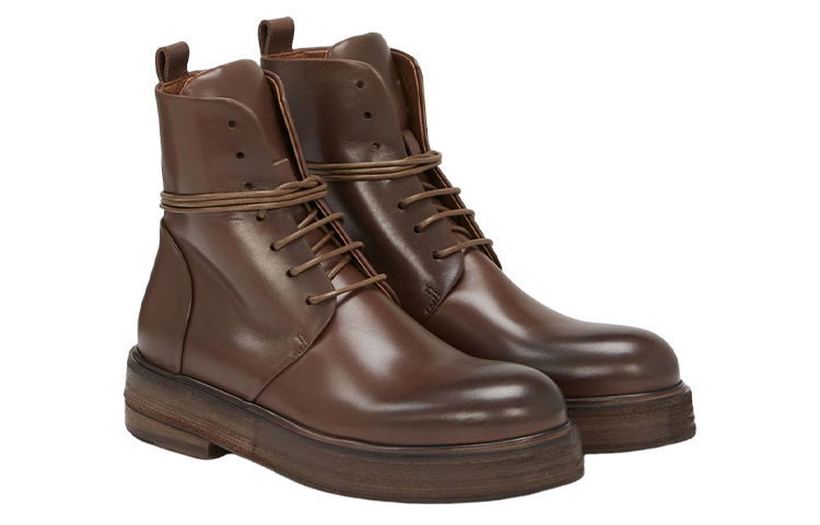 Lookbook (W) Marsèll Zuccolona 棕色皮革系带短靴 MW5191118490