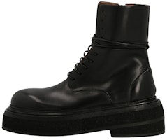 (Women) Marsèll Zuccone 'Black Leather Lace-Up Boots' MW7056118666 (Women) Marsèll Zuccone 'Black Leather Lace-Up Boots' MW7056118666