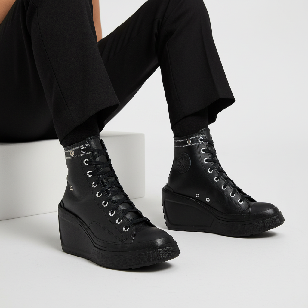 Order (W) Martine Ali x Converse Chuck 70 De Luxe Wedge 'Hitam Penuh' A08650C