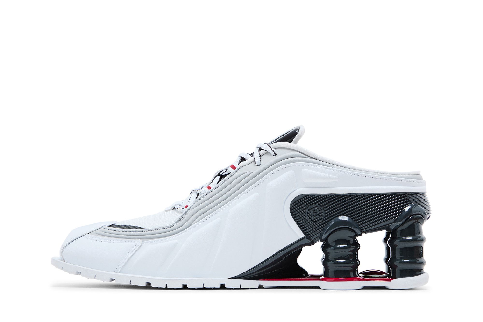 Lookbook (W) Martine Rose x Nike Shox Mule MR4 ''Platine Métallique Rouge Varsity'' IM5420-100