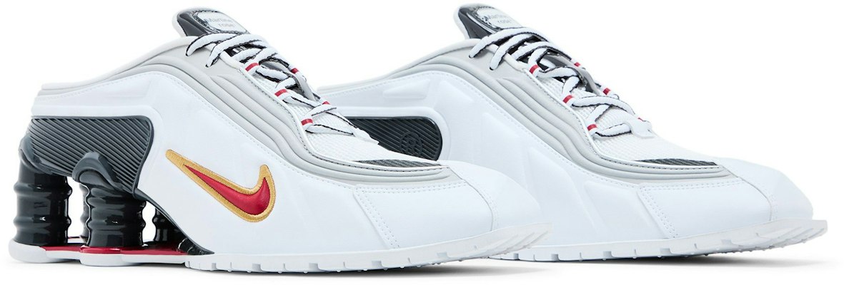 (Women) Martine Rose x Nike Shox Mule MR4 'Metallic Platinum Varsity Red' IM5420-100 1